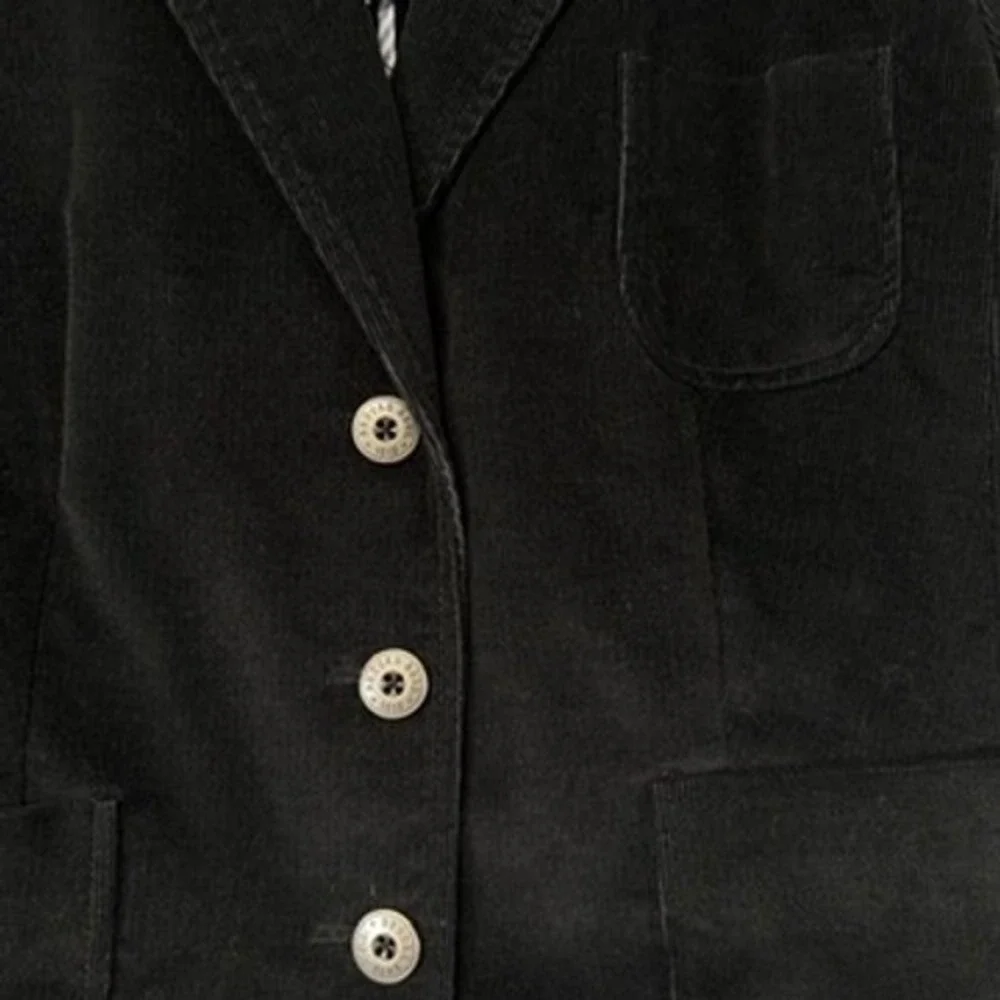 Brooks Brothers Women's Corduroy Blazer Jacket Size 6 Gray Stretch Classic‎